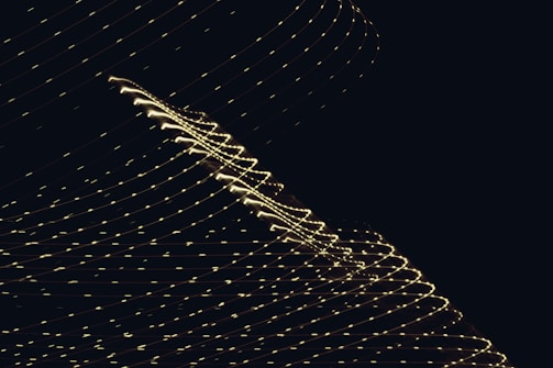 a bunch of lights that are on the side of a building