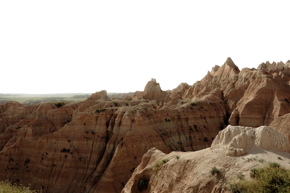 a large group of rocks in the middle of a desert