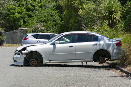 a car that has been hit by another car