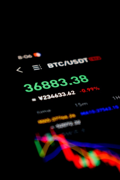 A vibrant image showing currency exchange with dollar and USDT symbols.