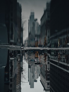 a view of a city from a high rise