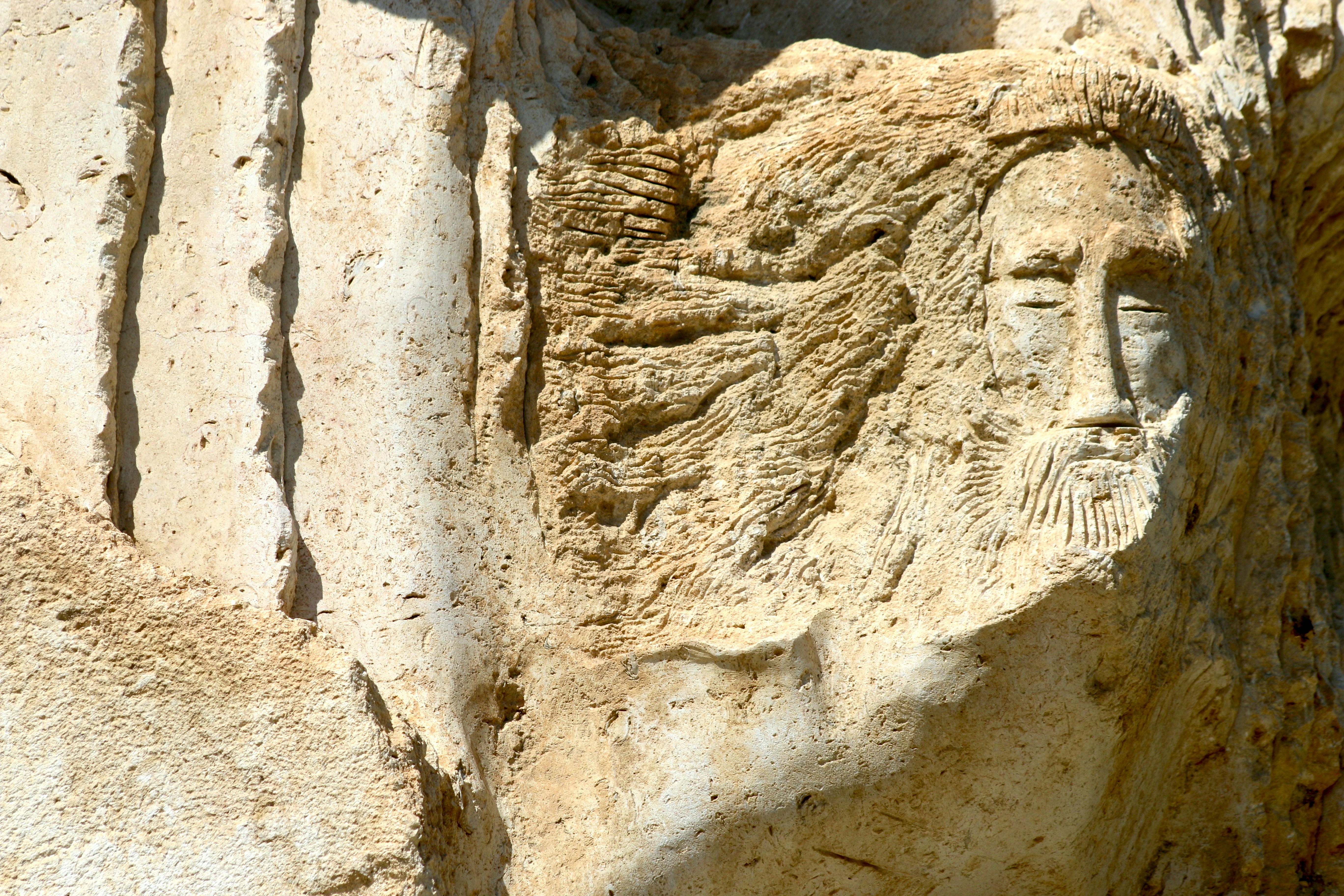 Sculpture at entrance of Mt. Nebo