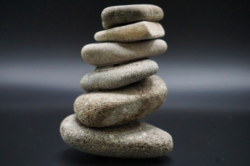 a stack of rocks sitting on top of each other