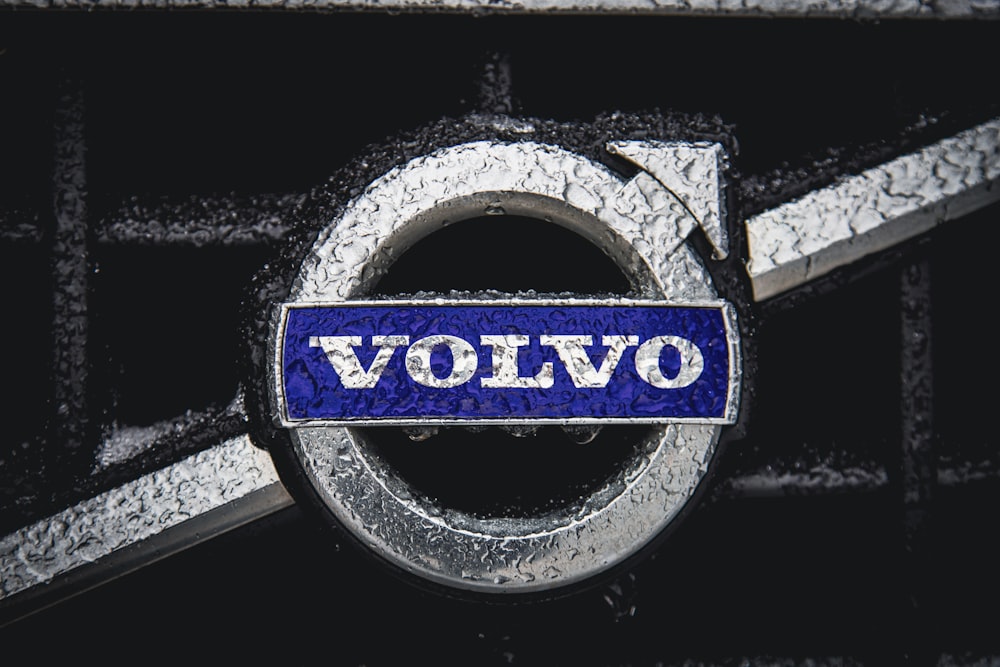 a volvo emblem on the front of a car