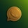 A gold-colored 3D icon of a phone symbol enclosed within a chat bubble on a gradient green background.