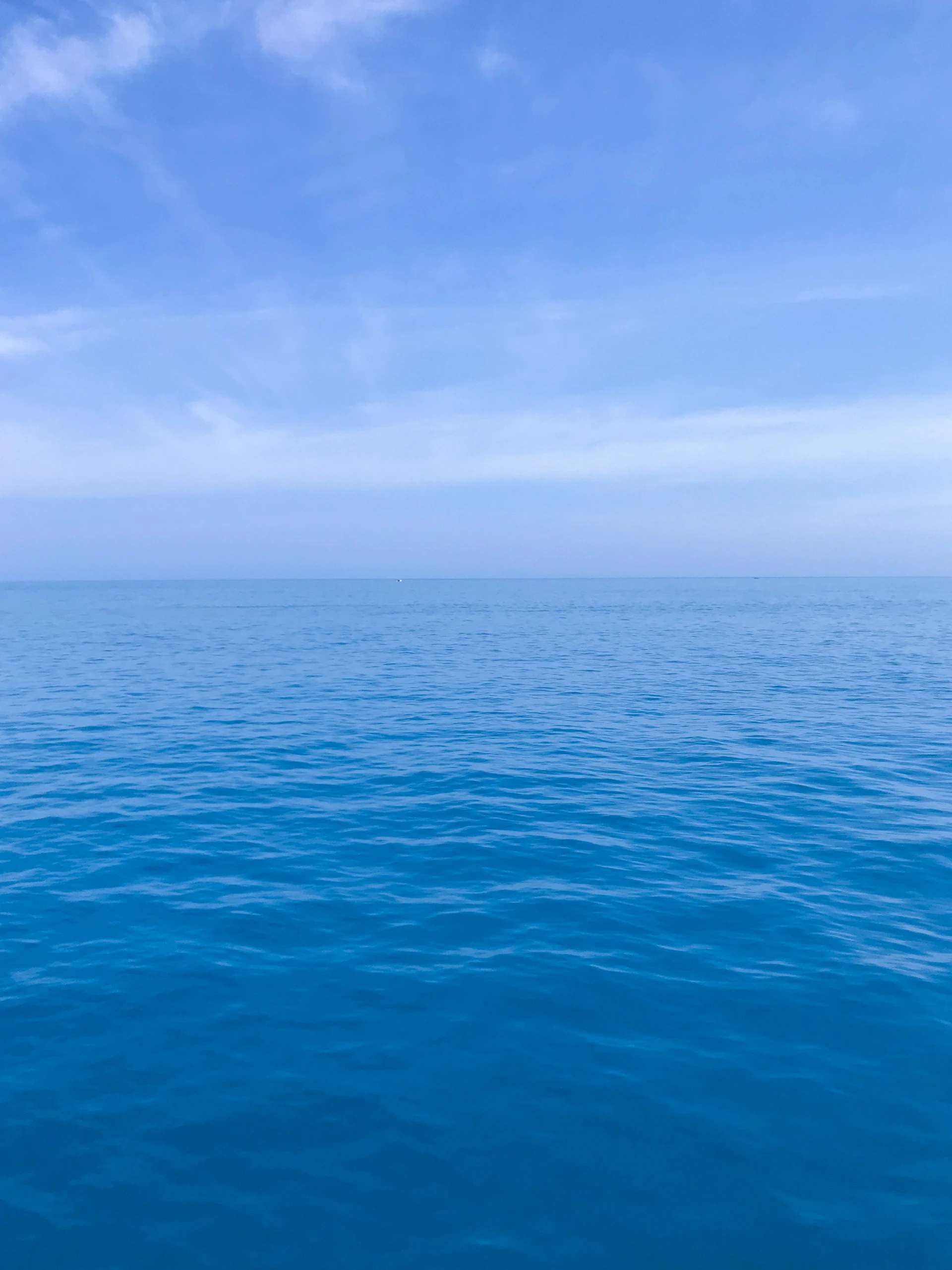 a large body of water with a sky background