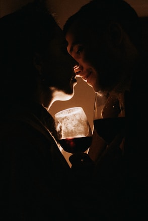 a man in a dark room