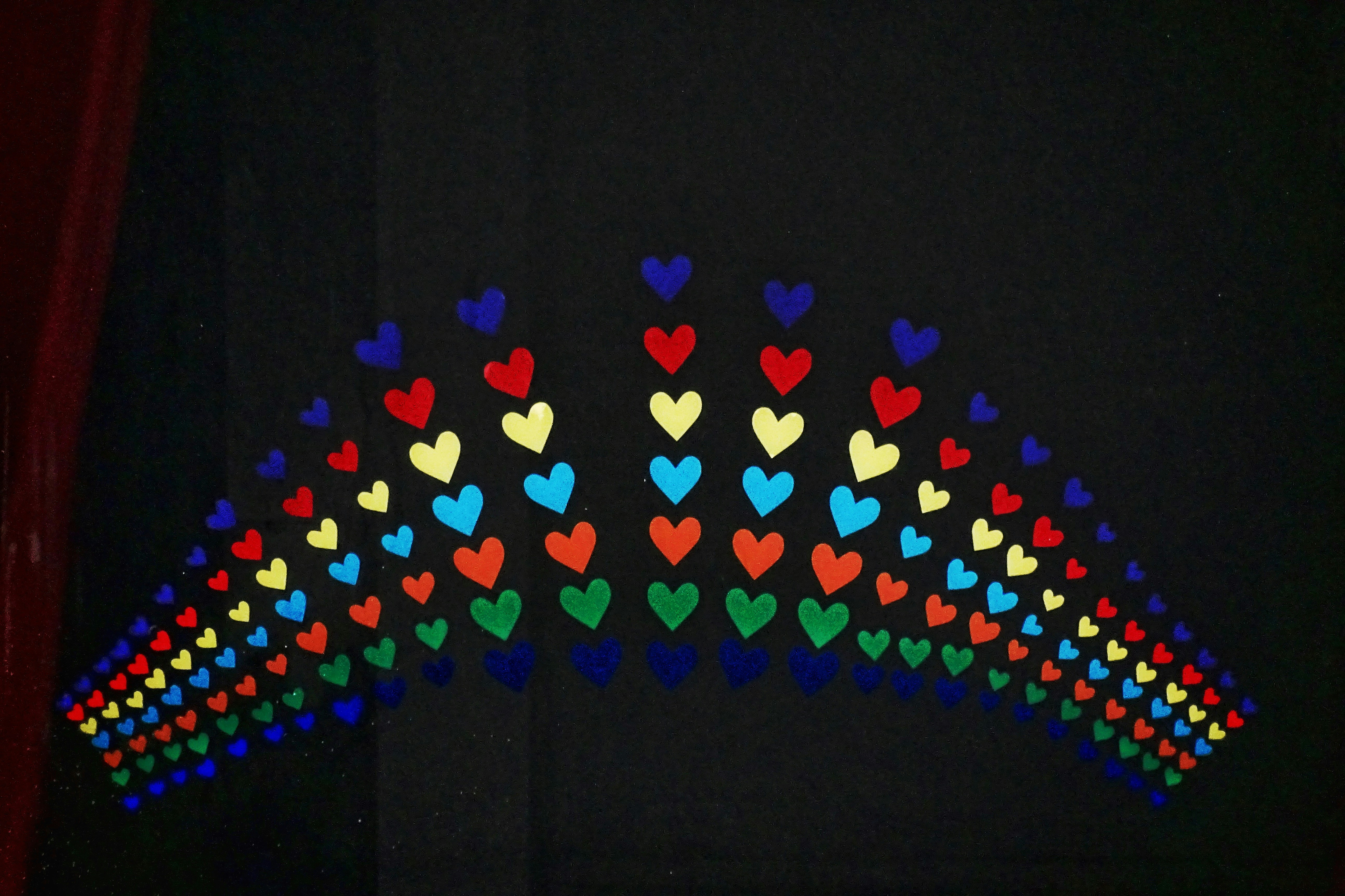 Rainbow hearts