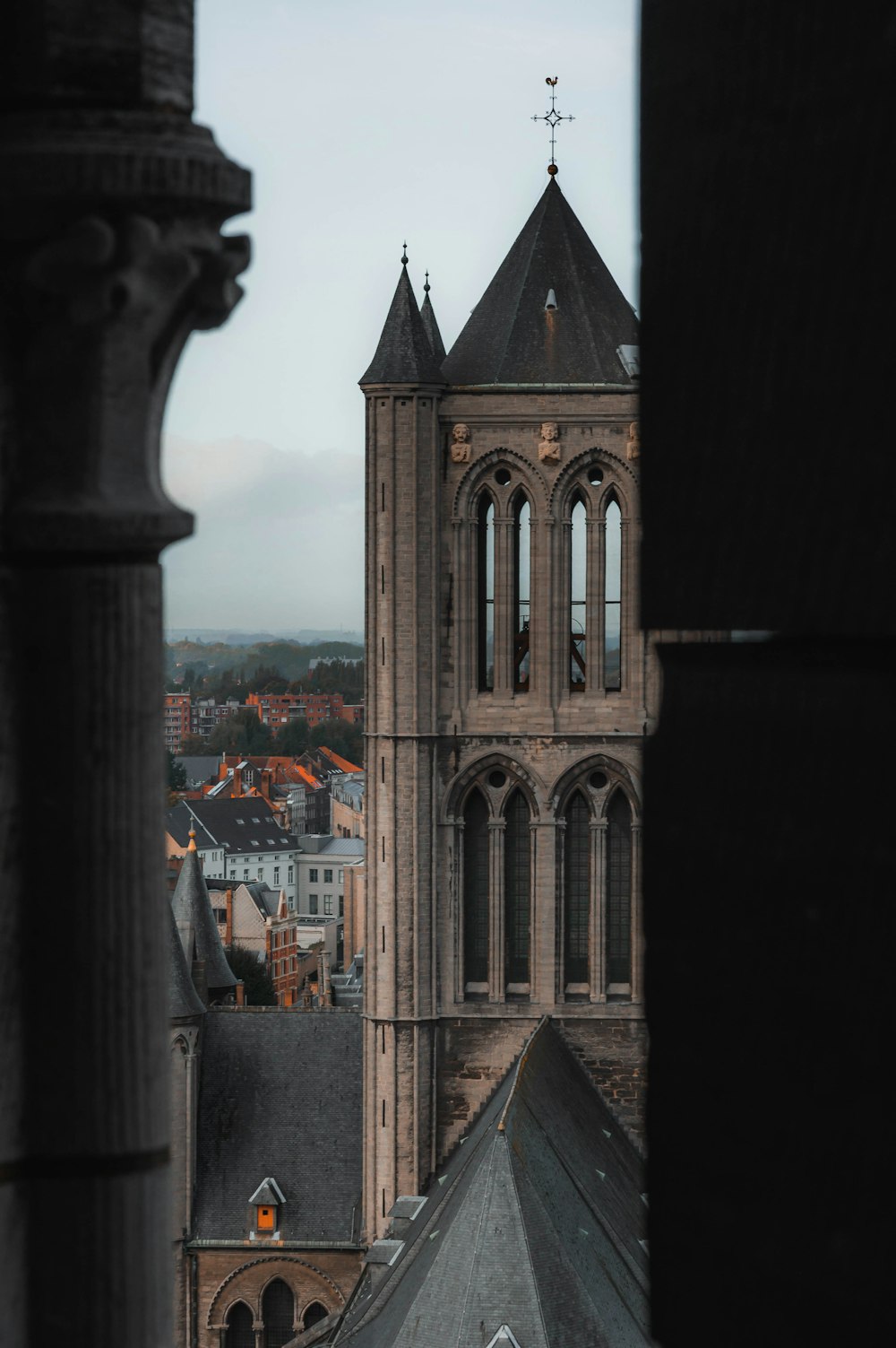 a tall tower with a clock on top of it