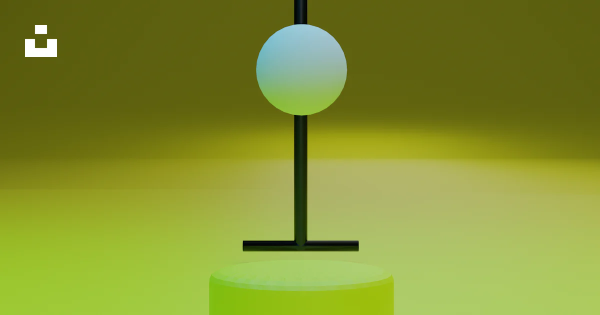 A small round object on a pedestal on a yellow background photo – Free ...
