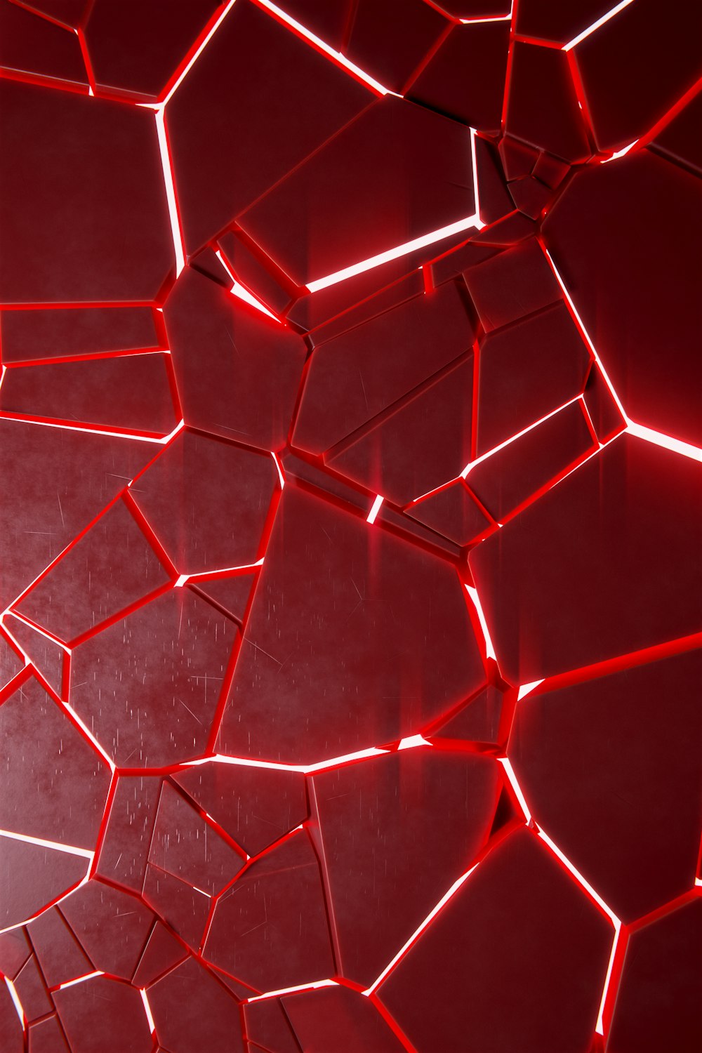a close up of a mirror with red lights