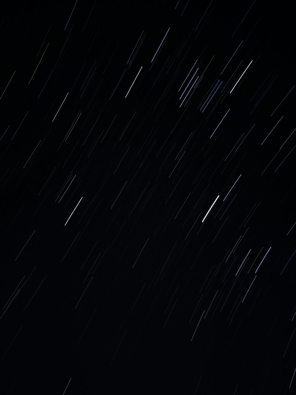 the night sky is full of star trails
