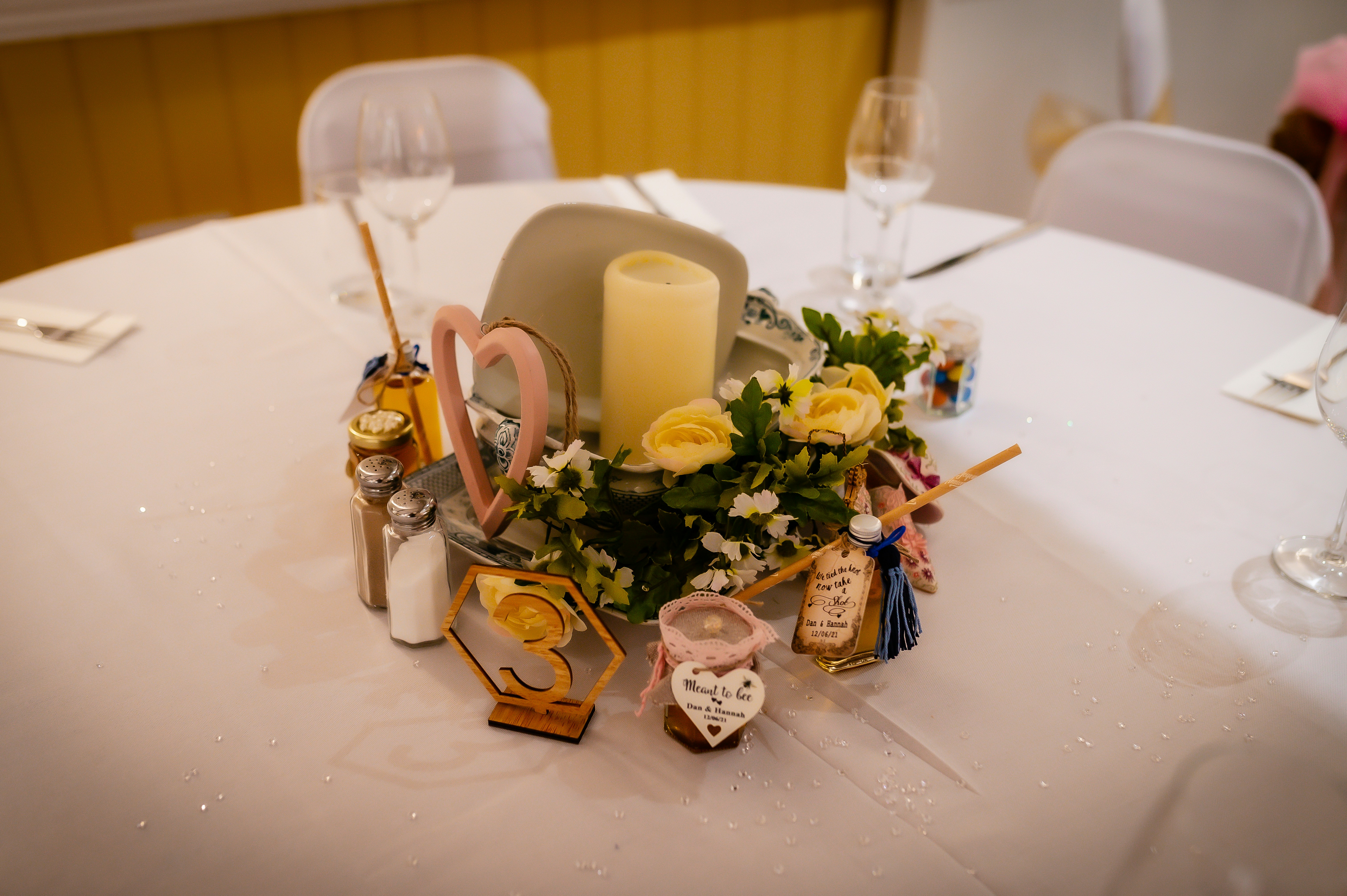 Prepared wedding table