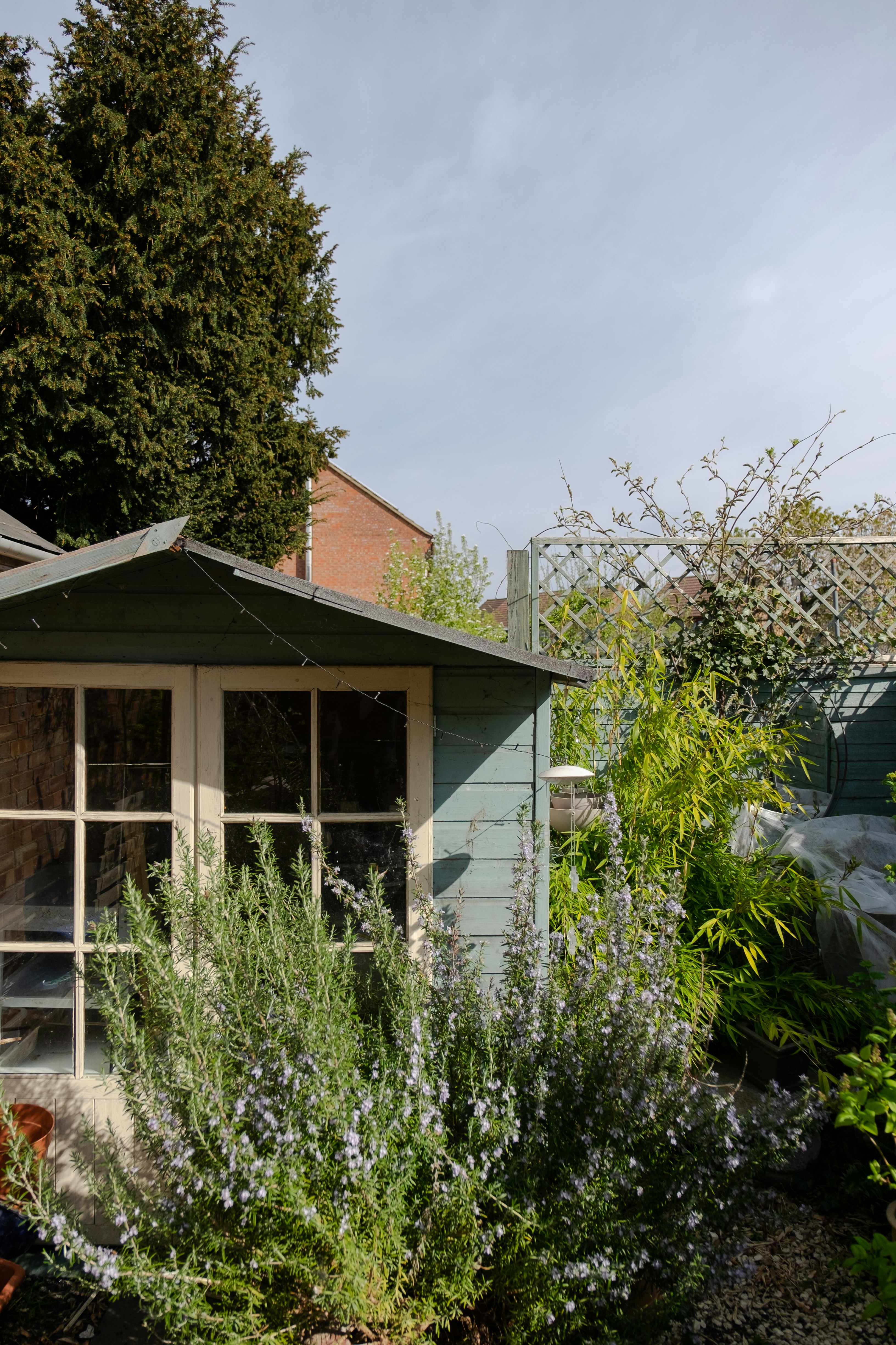 a house with a garden in front of it