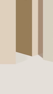 Vertical rectangular shapes with soft pastel coloring, creating a minimalist and abstract effect. The shapes seem to cast shadows on a light background, giving a sense of depth.