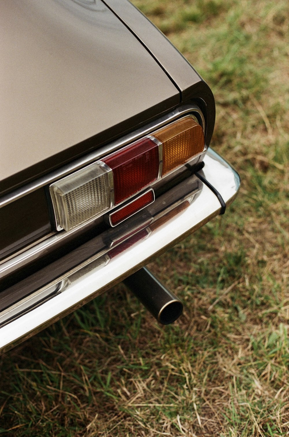 a close up of the rear end of a car