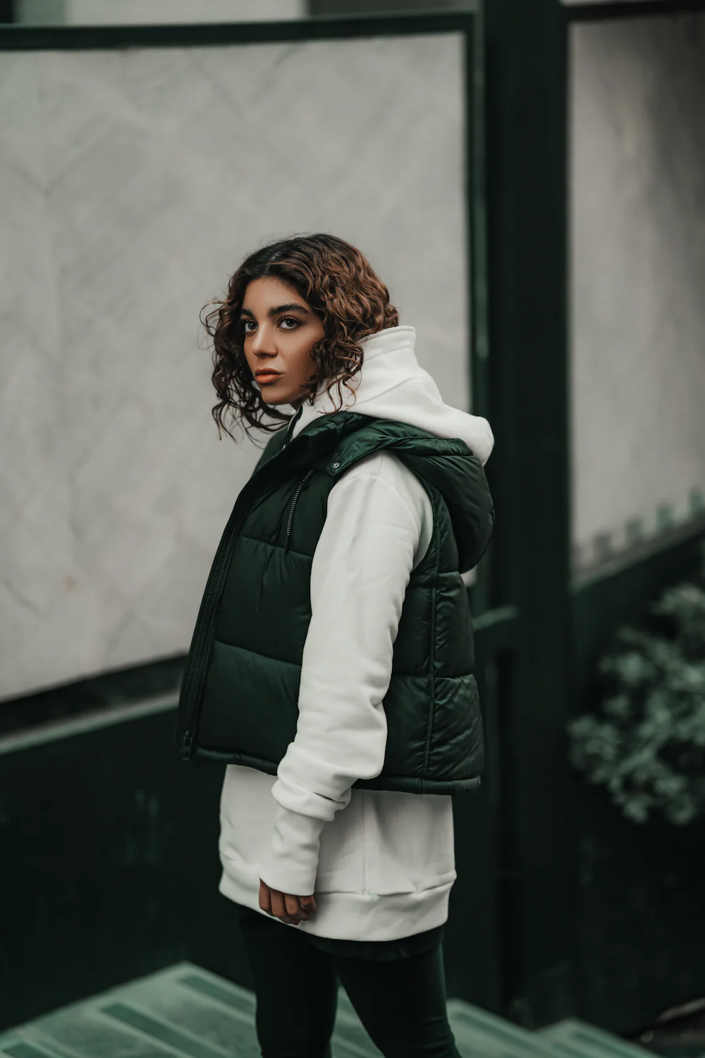 Padded Puffer Vest — Forest