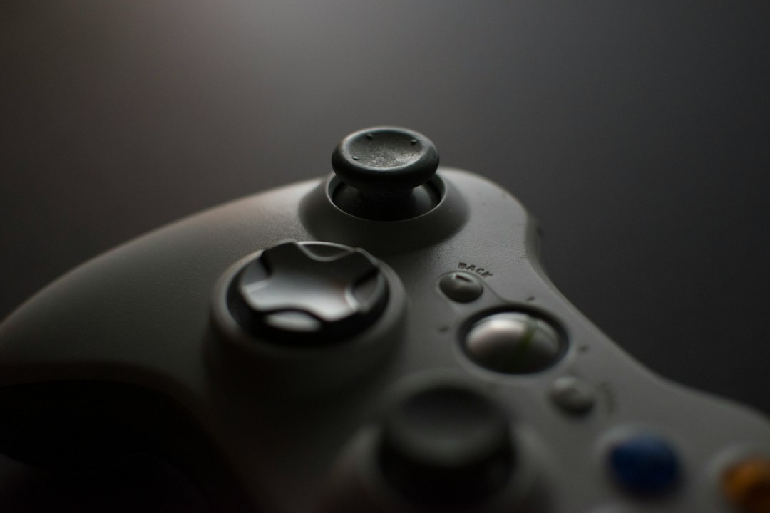 game controller on desk