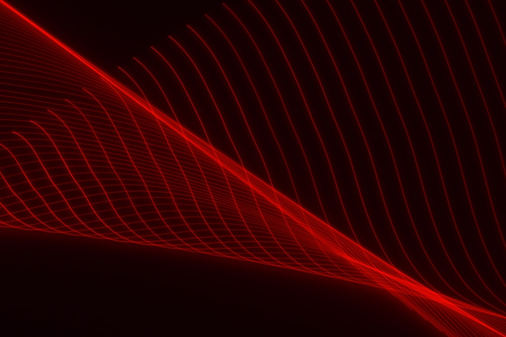 a red background with lines and curves