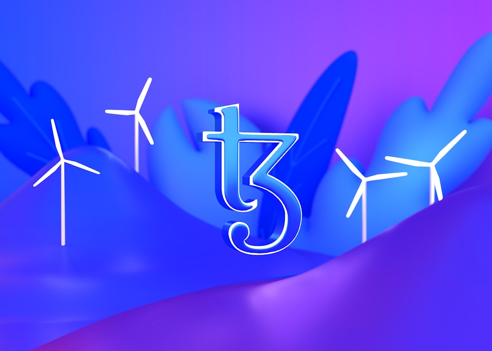 a hand holding a blue object with a number five on it