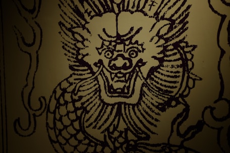 A detailed tattoo of a dragon, showcasing traditional irezumi style.