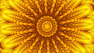 A mystical geometric pattern in warm retro tones.