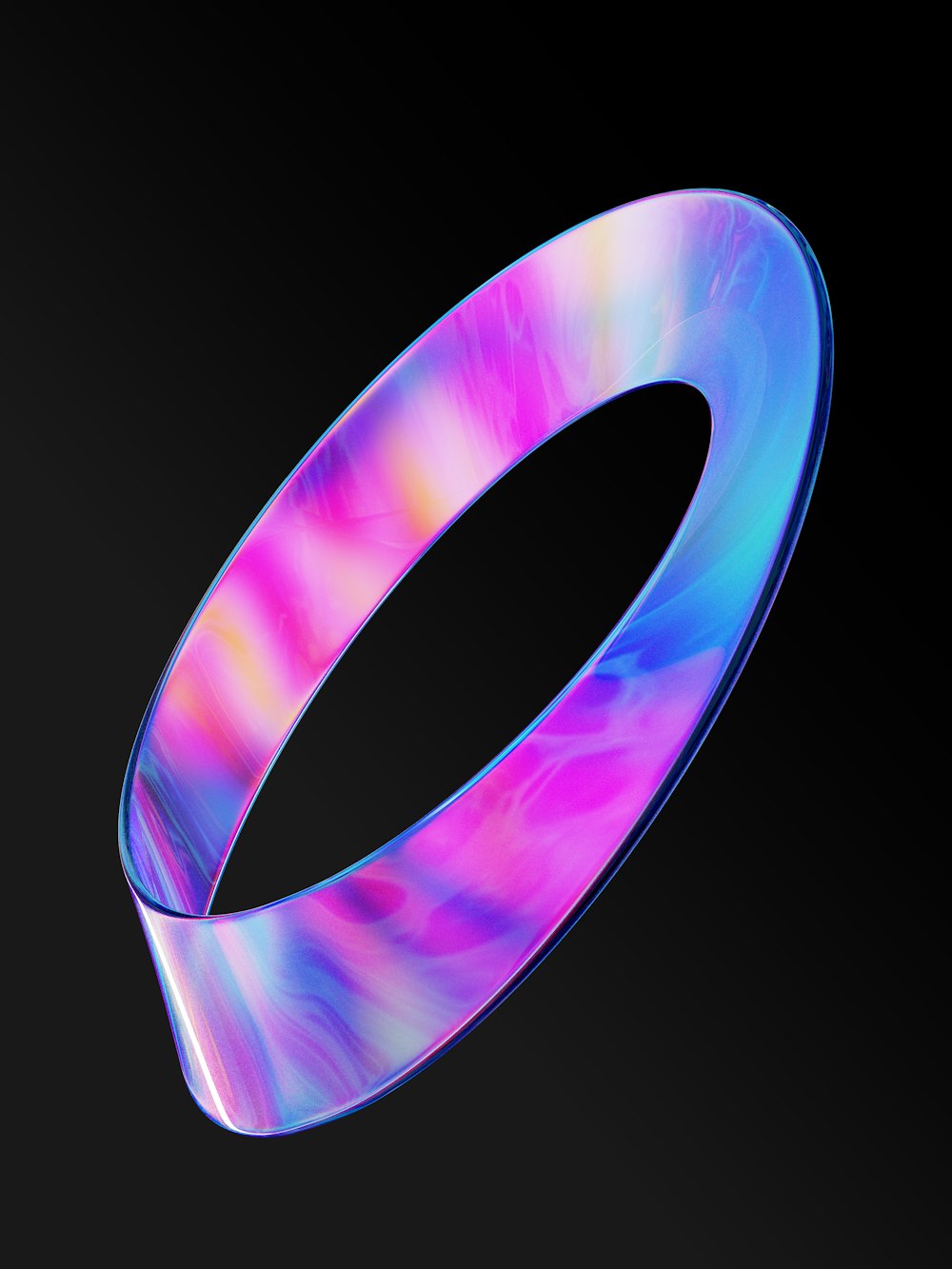 a close up of a colorful bracelet on a black background