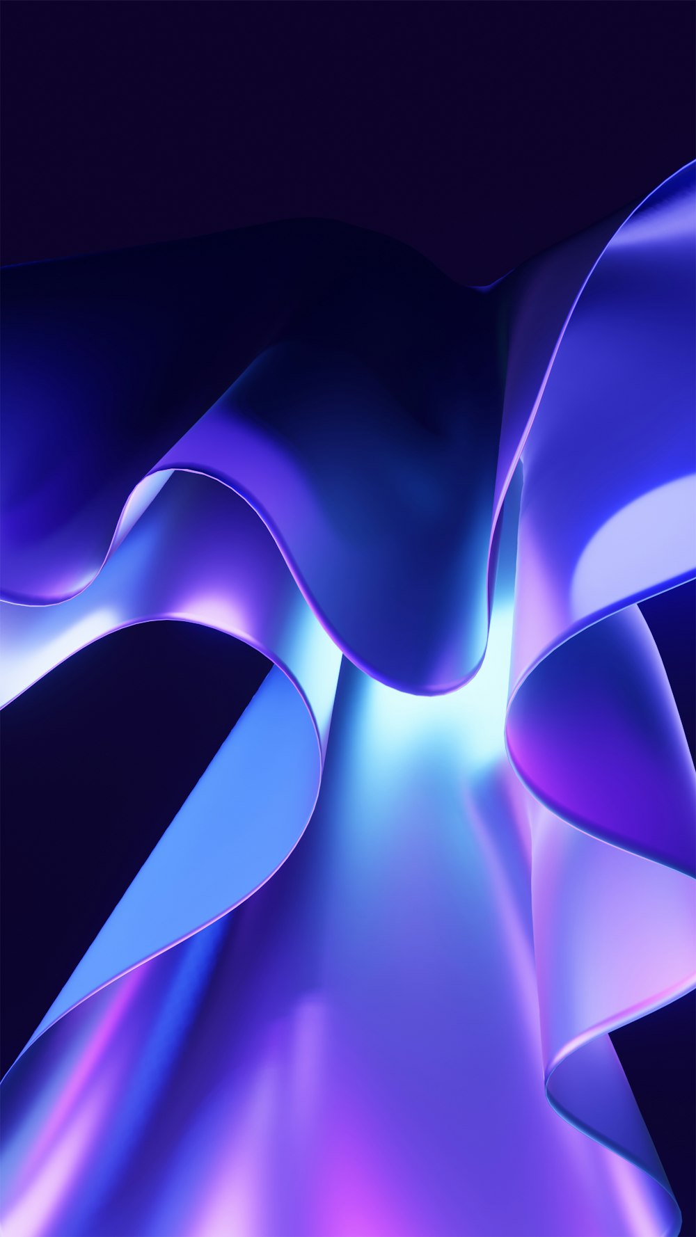 ein abstrakter blauer und violetter Hintergrund mit wellenförmigen Linien