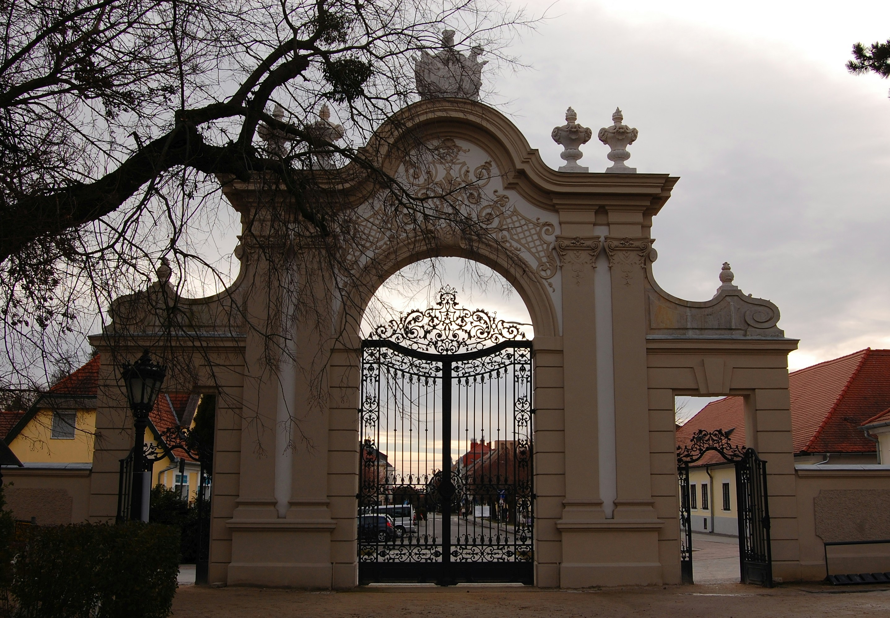 Castle portal of the Festetics Castle, Keszthely, Hungary