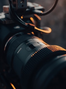 a camera with a lens attached to it