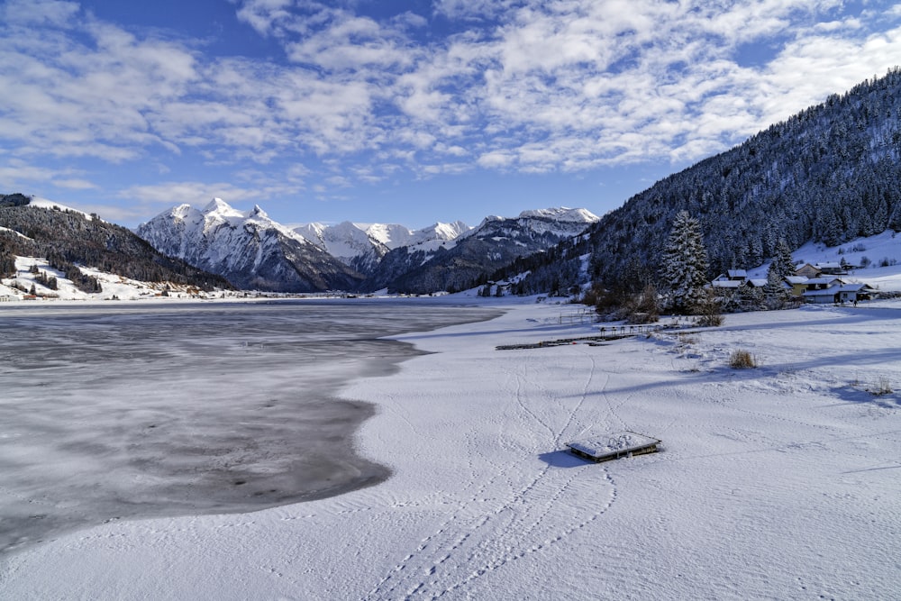 a snow covered mountain