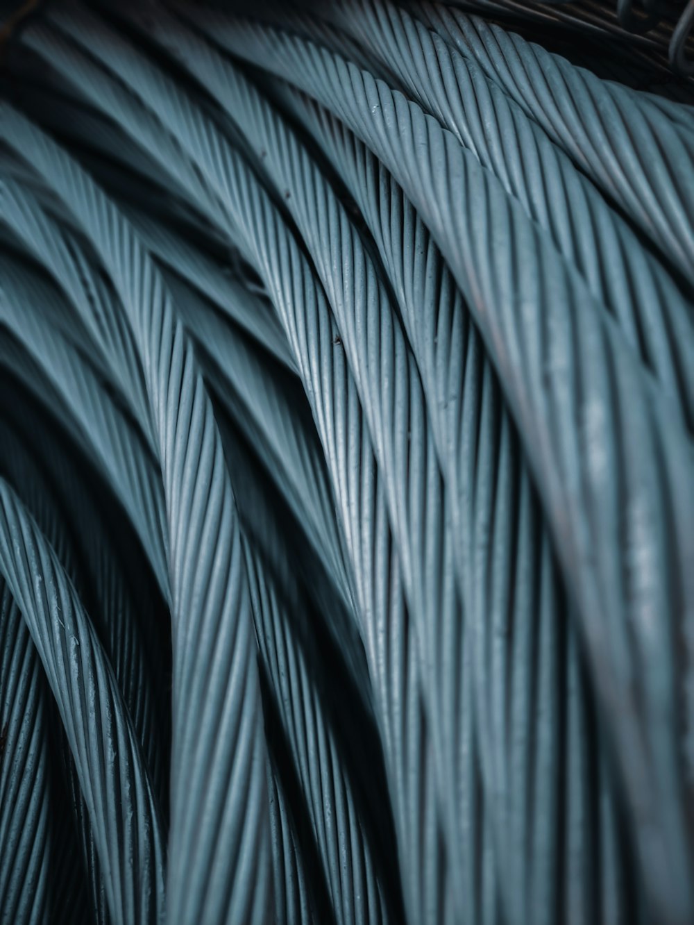 a close up of a coil of wires