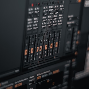 a close up of a computer screen with many buttons