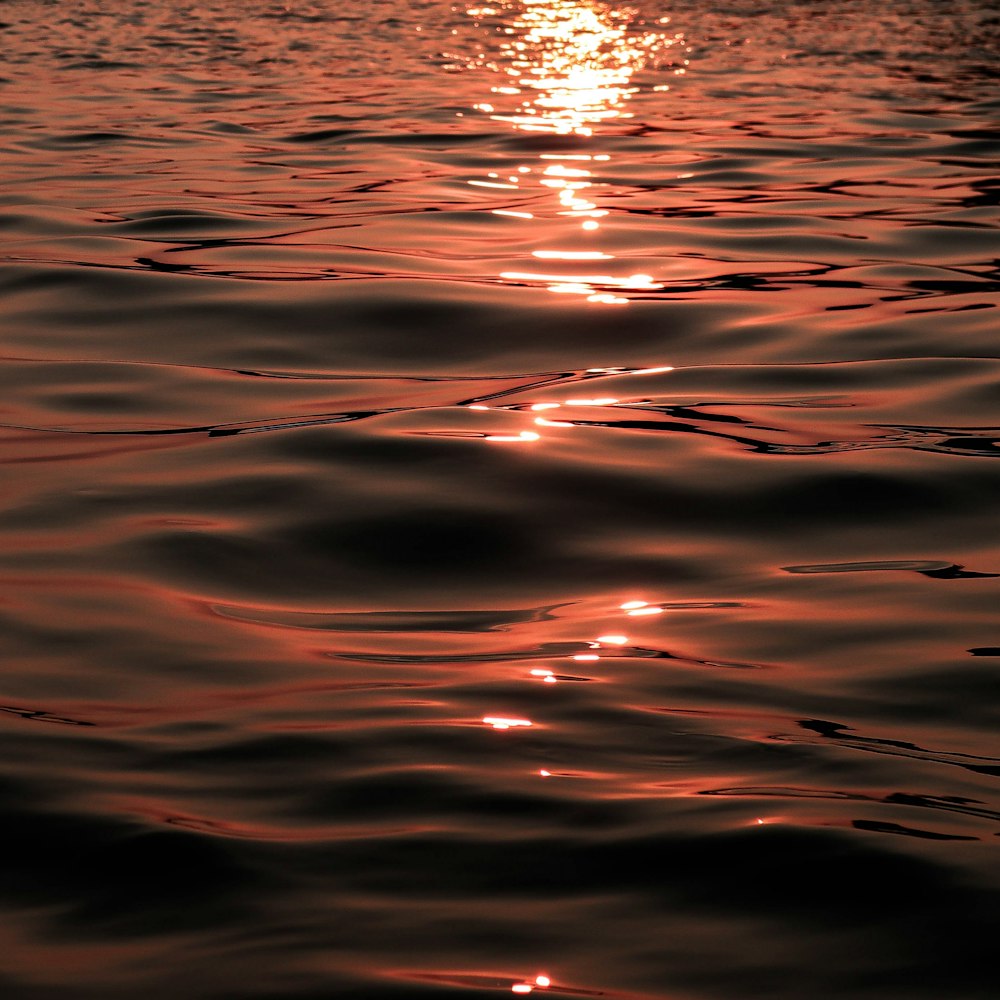 ein Gewässer, in dem die Sonne vom Wasser reflektiert wird