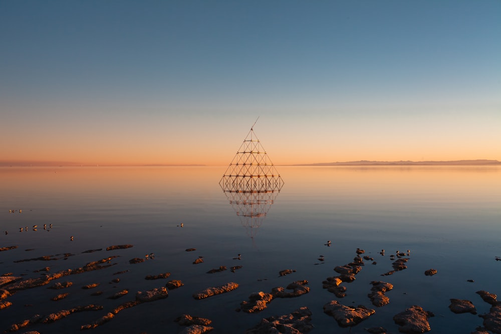 a boat that is sitting in the water