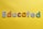 Various letters spelling out the word 'Educated' on a yellow background. Each letter is uniquely designed with different patterns and colors.