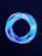 a blue ring on a black background