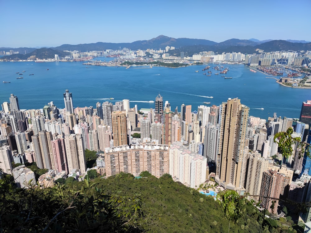 a view of a city from a high point of view