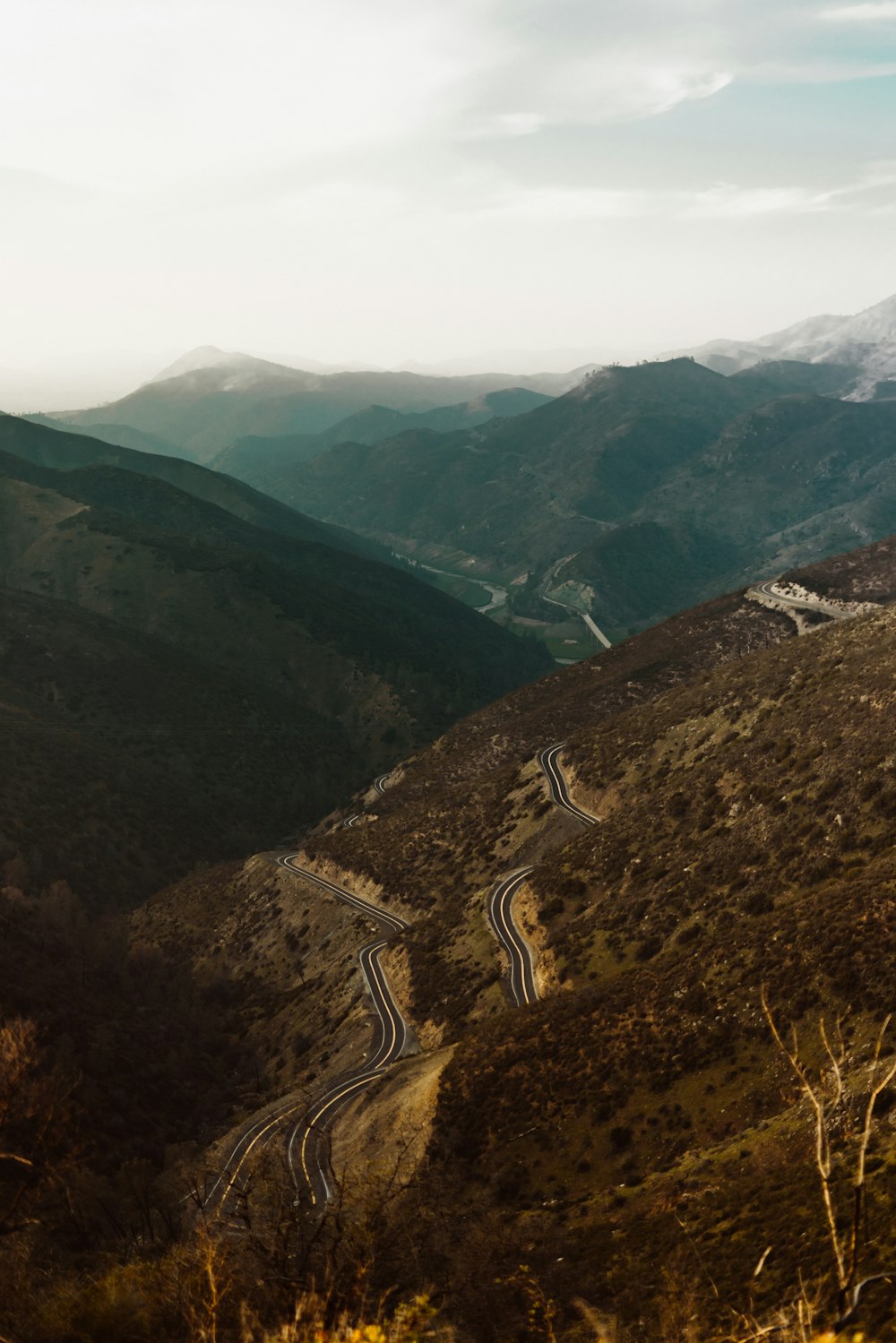 a view of the side of a mountain