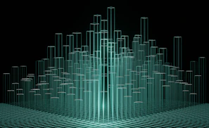 an abstract image of a city made up of lines