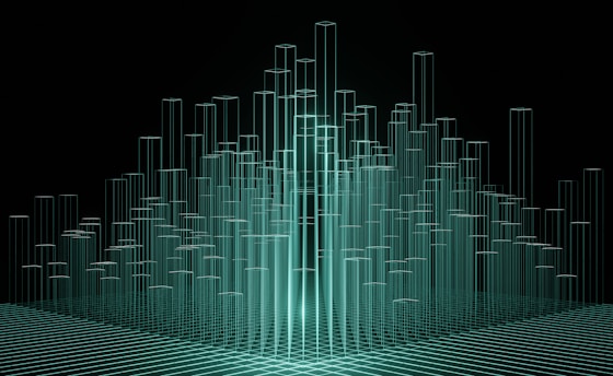an abstract image of a city made up of lines