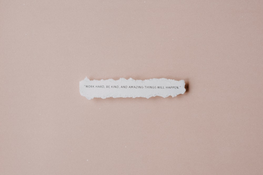 a piece of paper with a quote on it