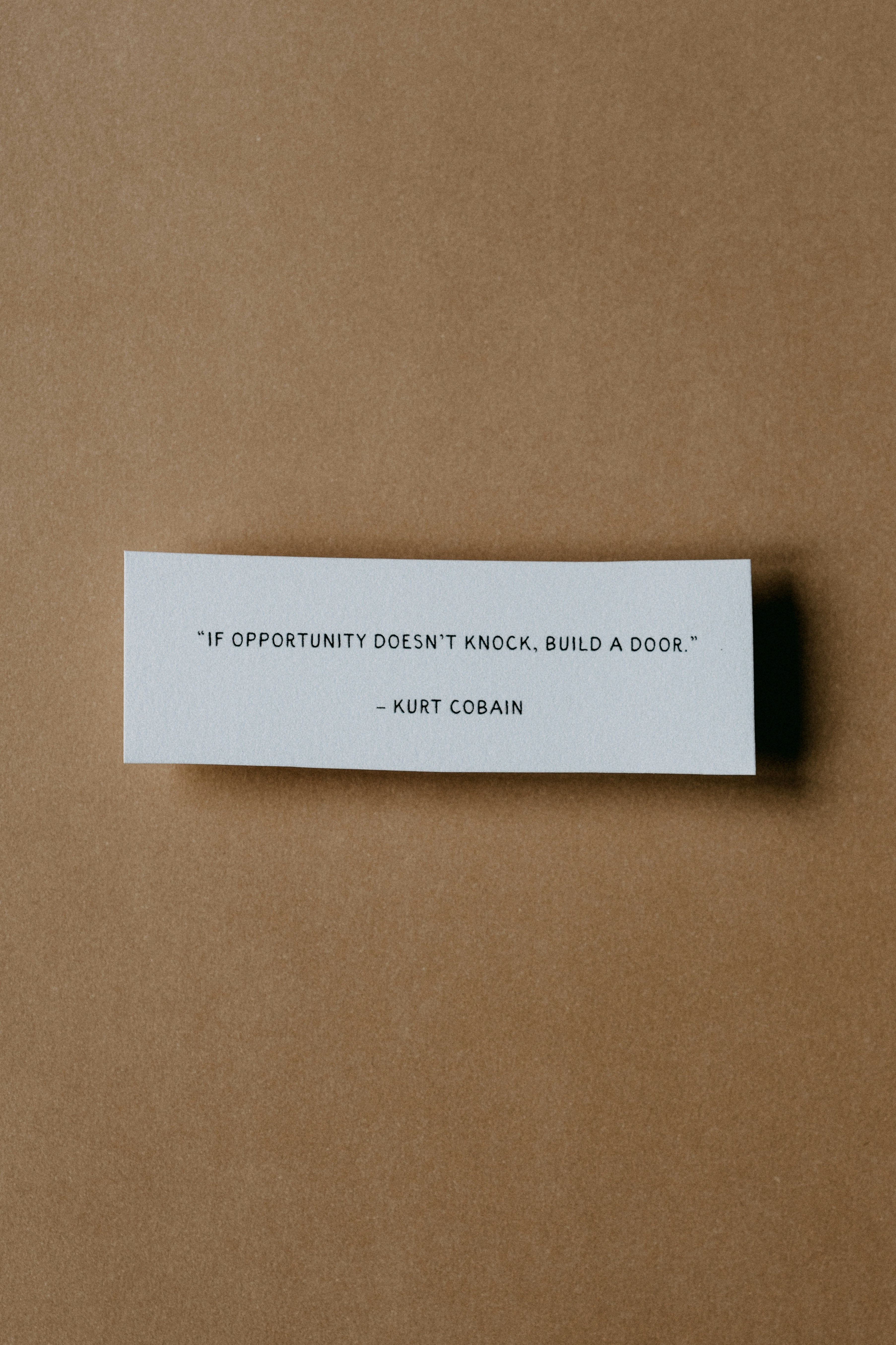 a piece of paper with a quote on it