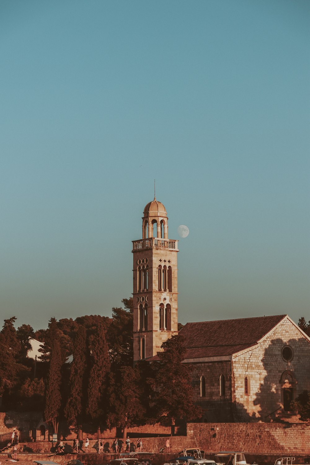 a tall tower with a clock on top of it