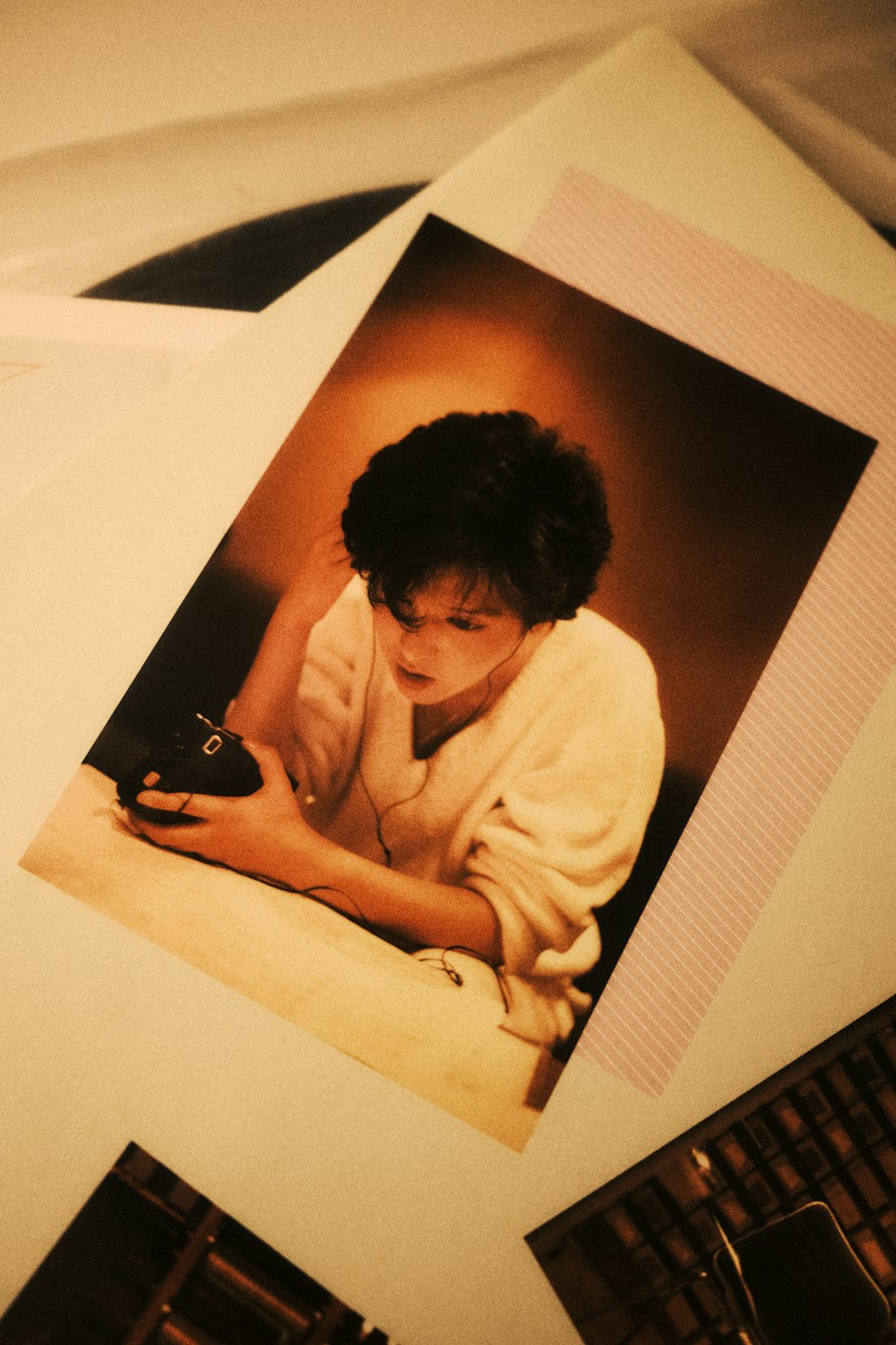 a photo of a woman sitting at a table