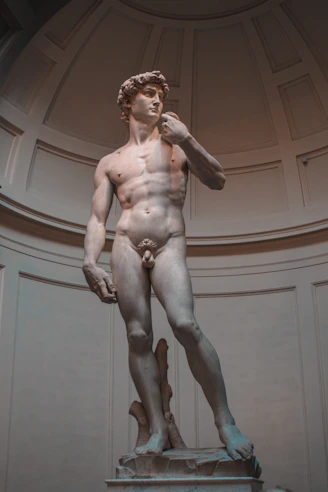a statue of a man with no shirt on
