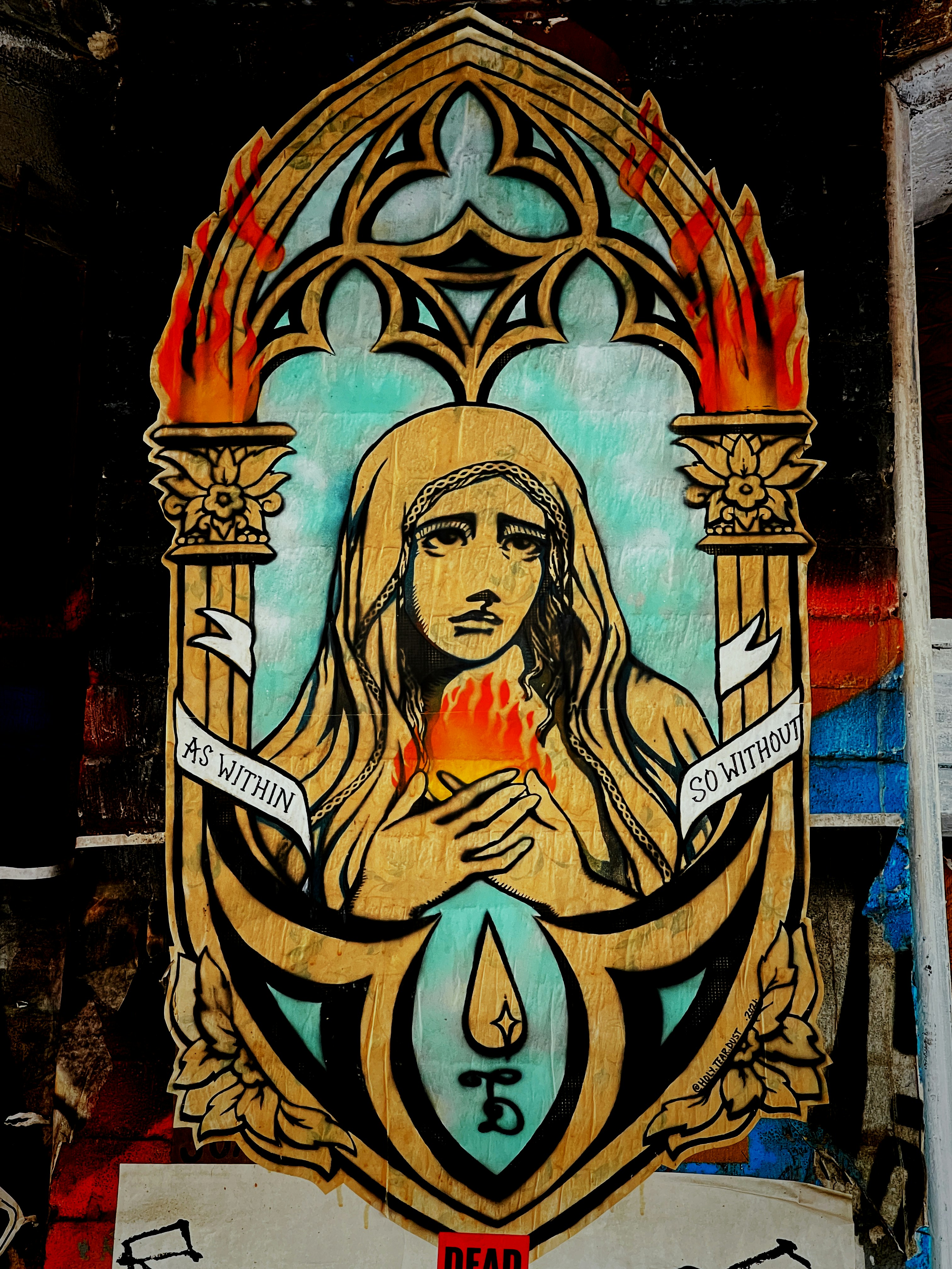 uma pintura de uma mulher segurando uma vela acesa