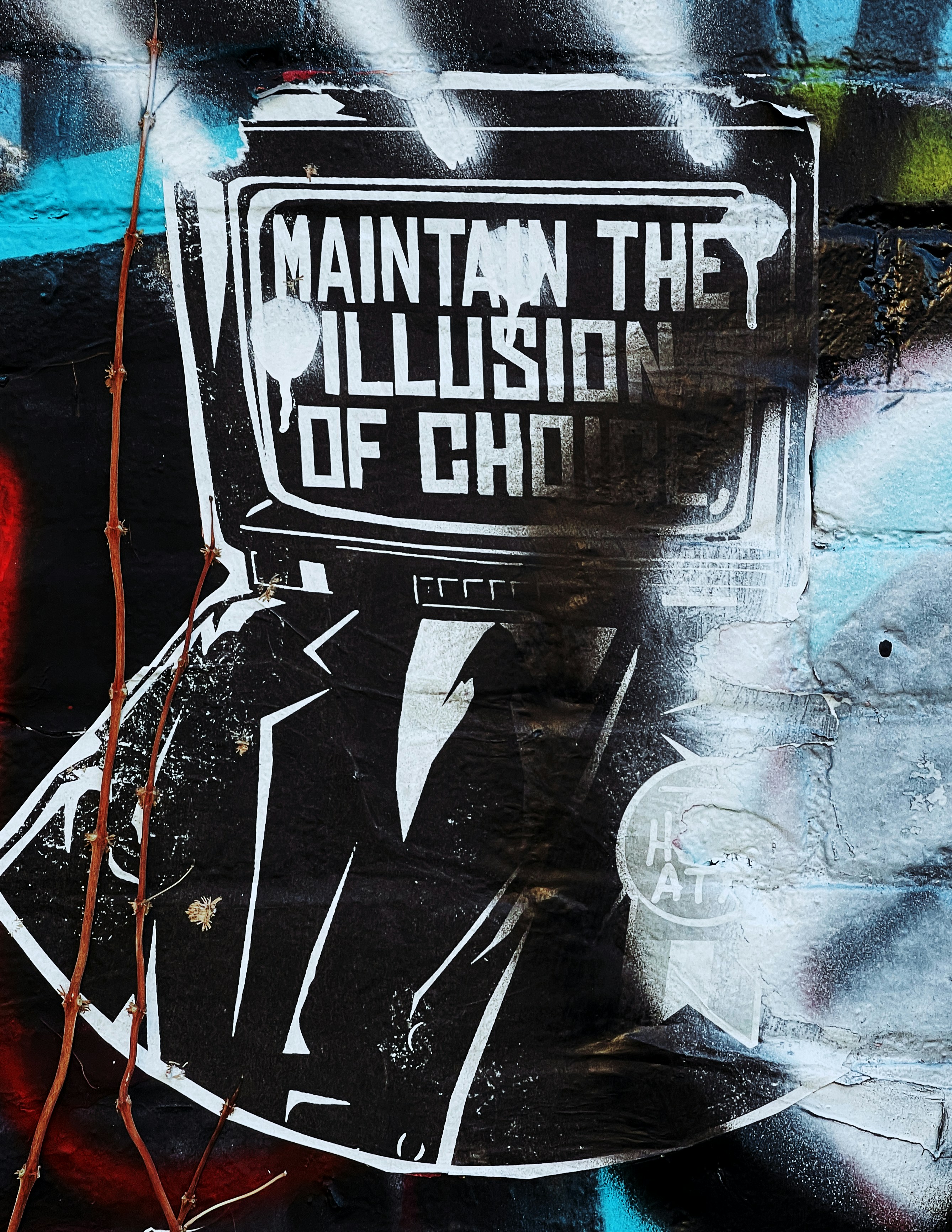 a painting of a man in a suit on a wall