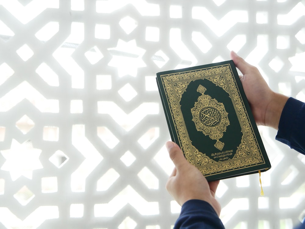 a person holding a book in their hand