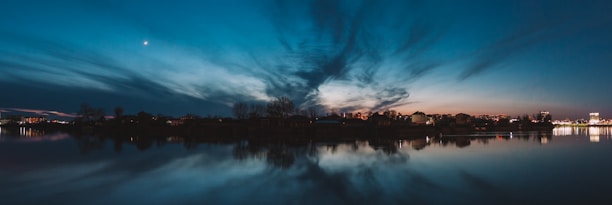 A serene Danish cityscape at sunset symbolizing peace and healing.